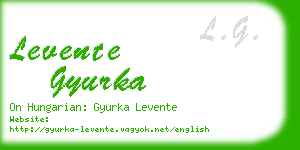 levente gyurka business card